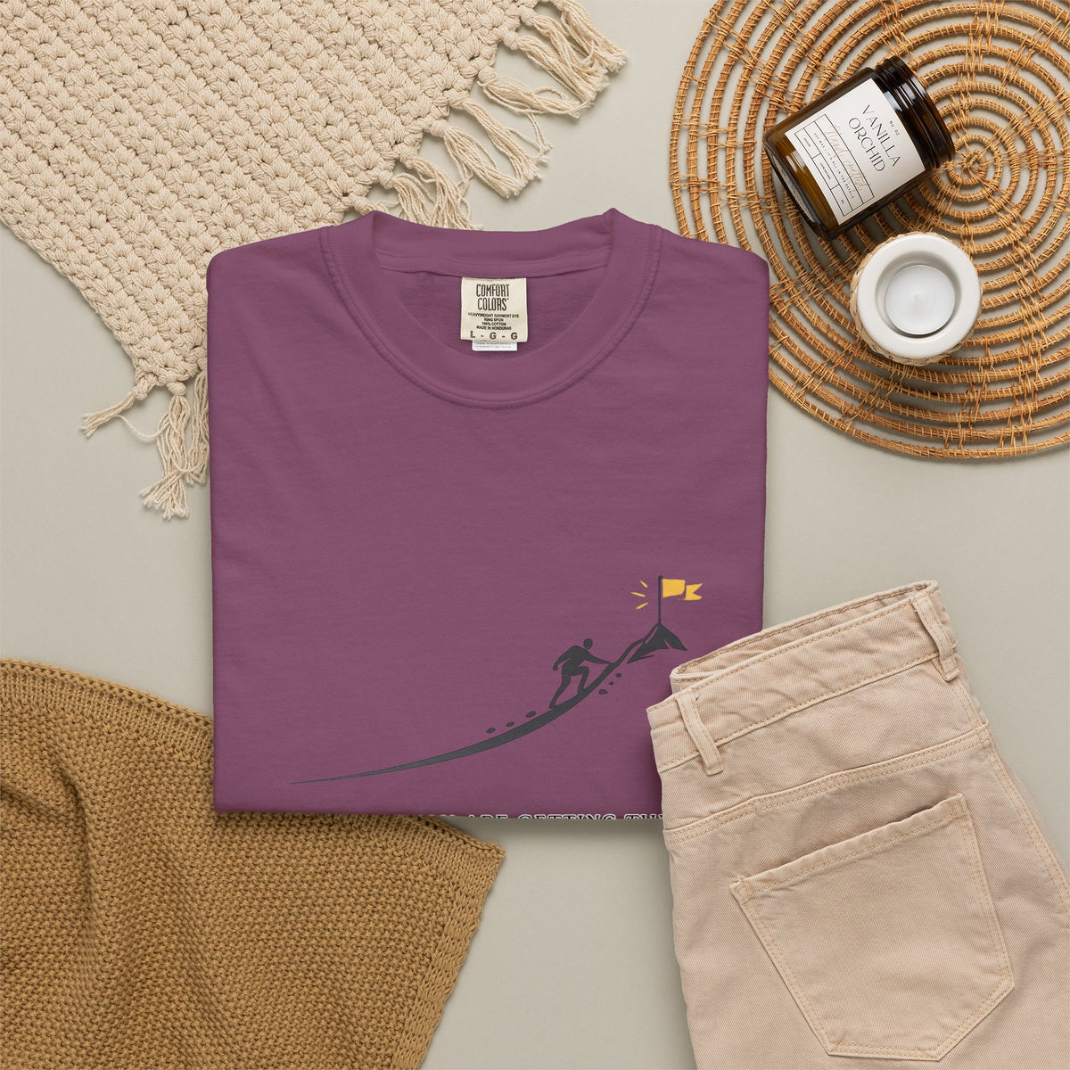 Motivational Climber T-Shirt — "Keep Going, You Are Getting There"