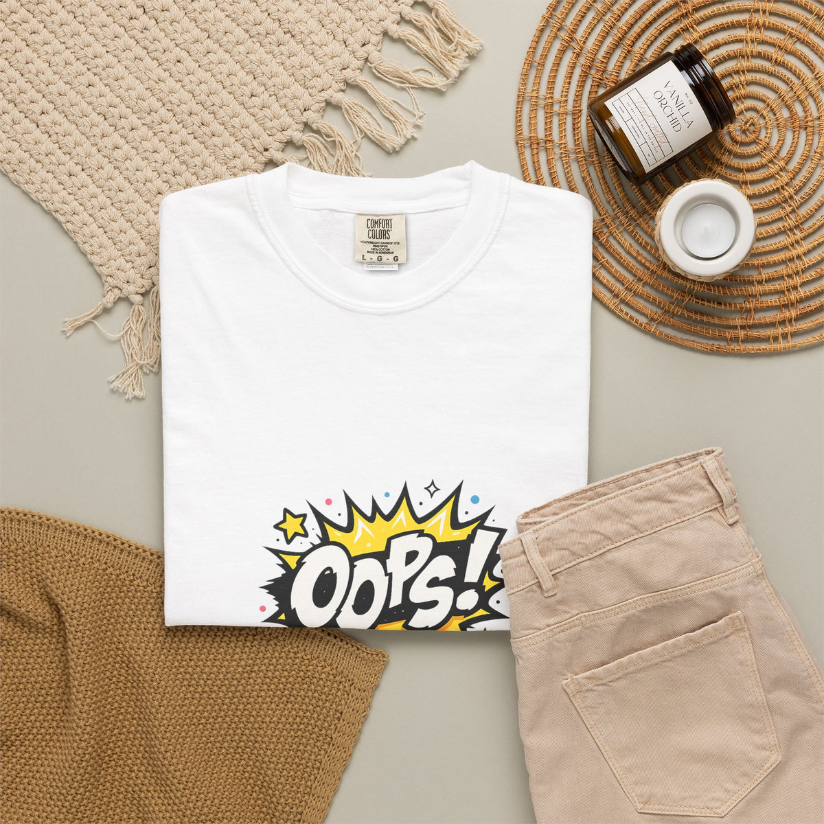 Oops! Comic Graphic T-Shirt — Retro Pop Art Tee