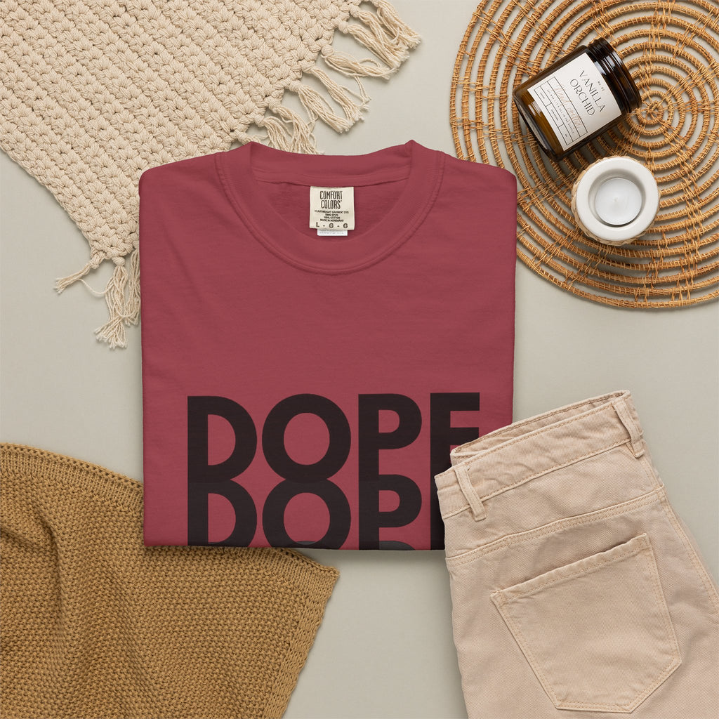 Dope Repeat Graphic T-Shirt — Retro Stacked Typography Tee