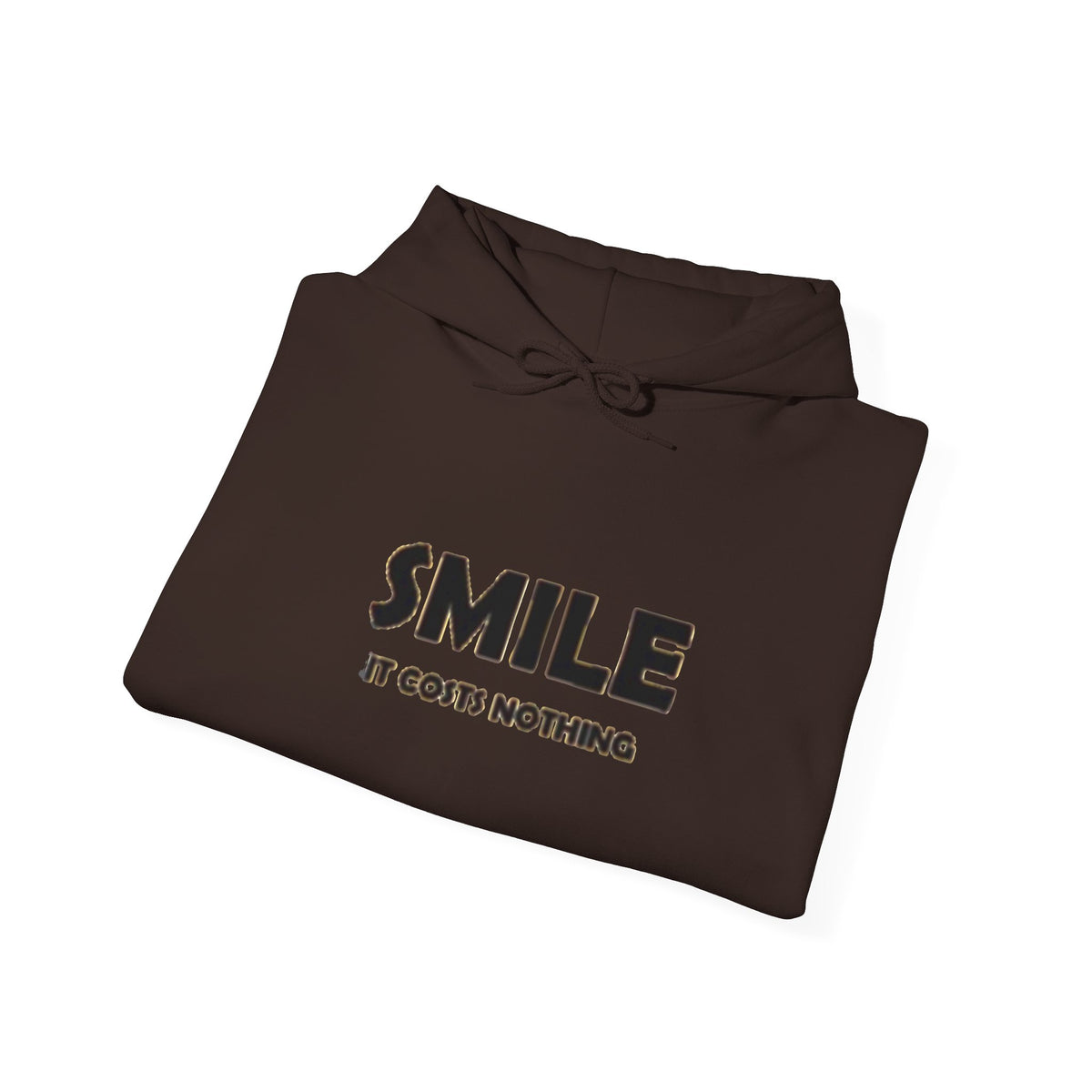 Smile It Costs Nothing Hoodie — Minimalist Positive Message Hooded Sweatshirt