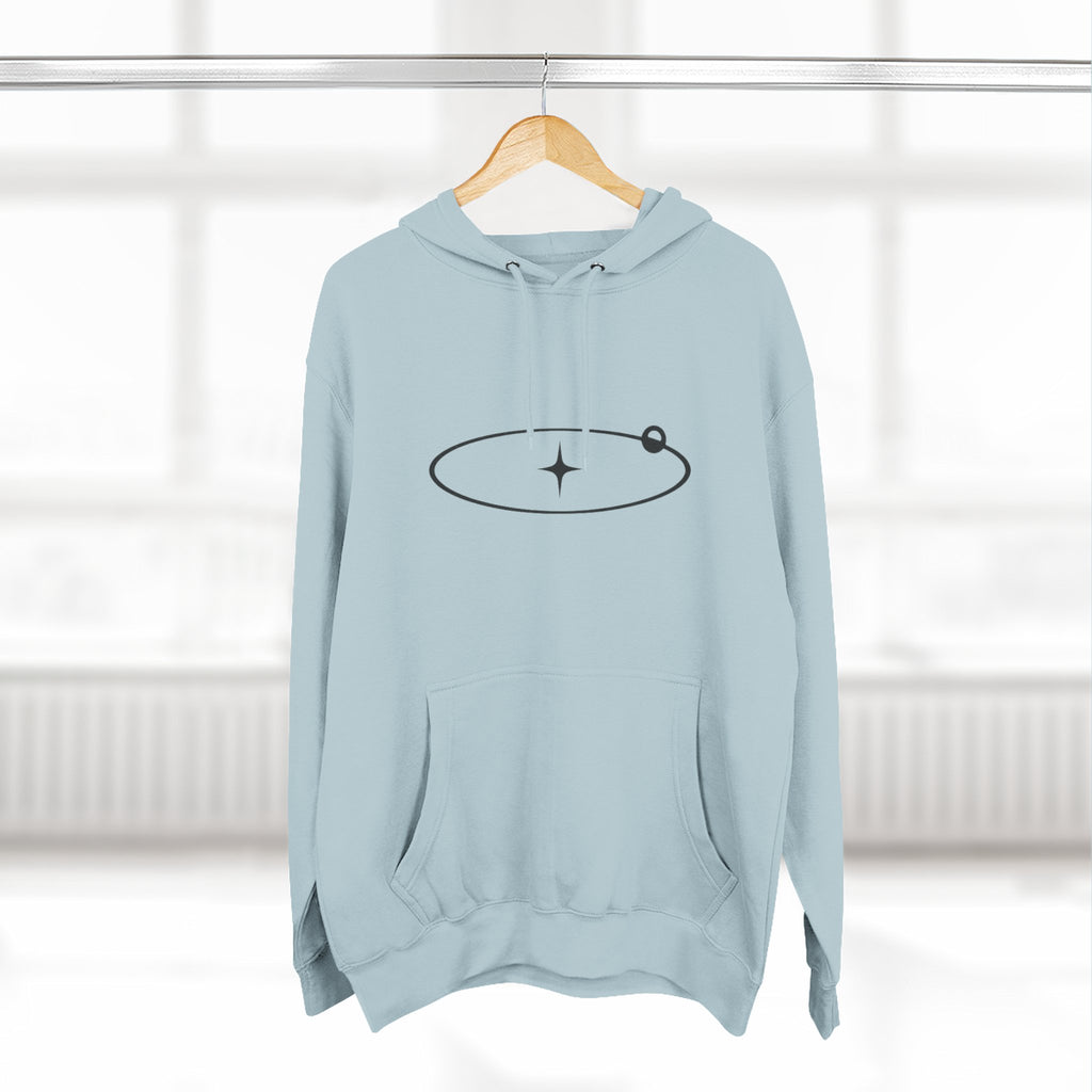 Minimal Orbit Hoodie — Simple Space Graphic Pullover