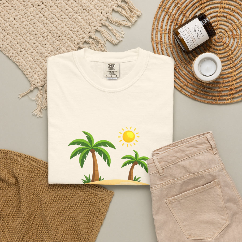 Island Paradise T-Shirt — Tropical Palm Tree Beach Graphic