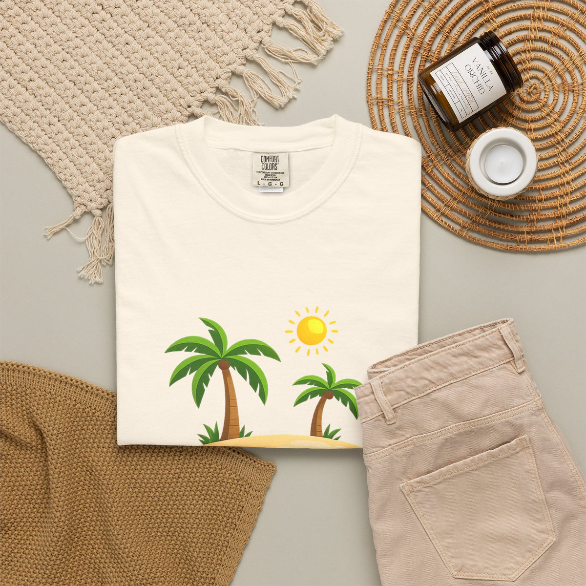 Island Paradise T-Shirt — Tropical Palm Tree Beach Graphic