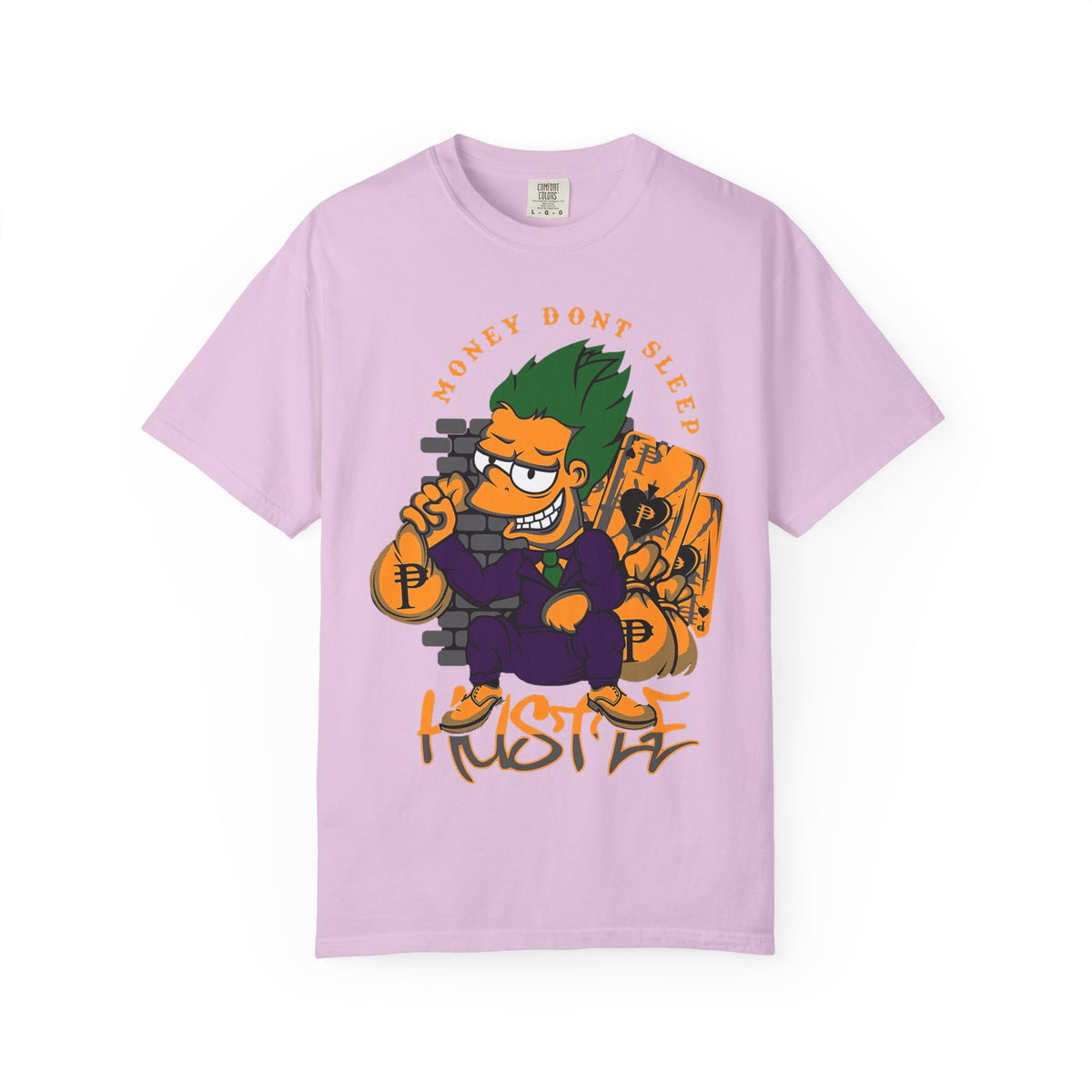 T-Shirt — 'Money Don’t Sleep' Cartoon Hustle Tee