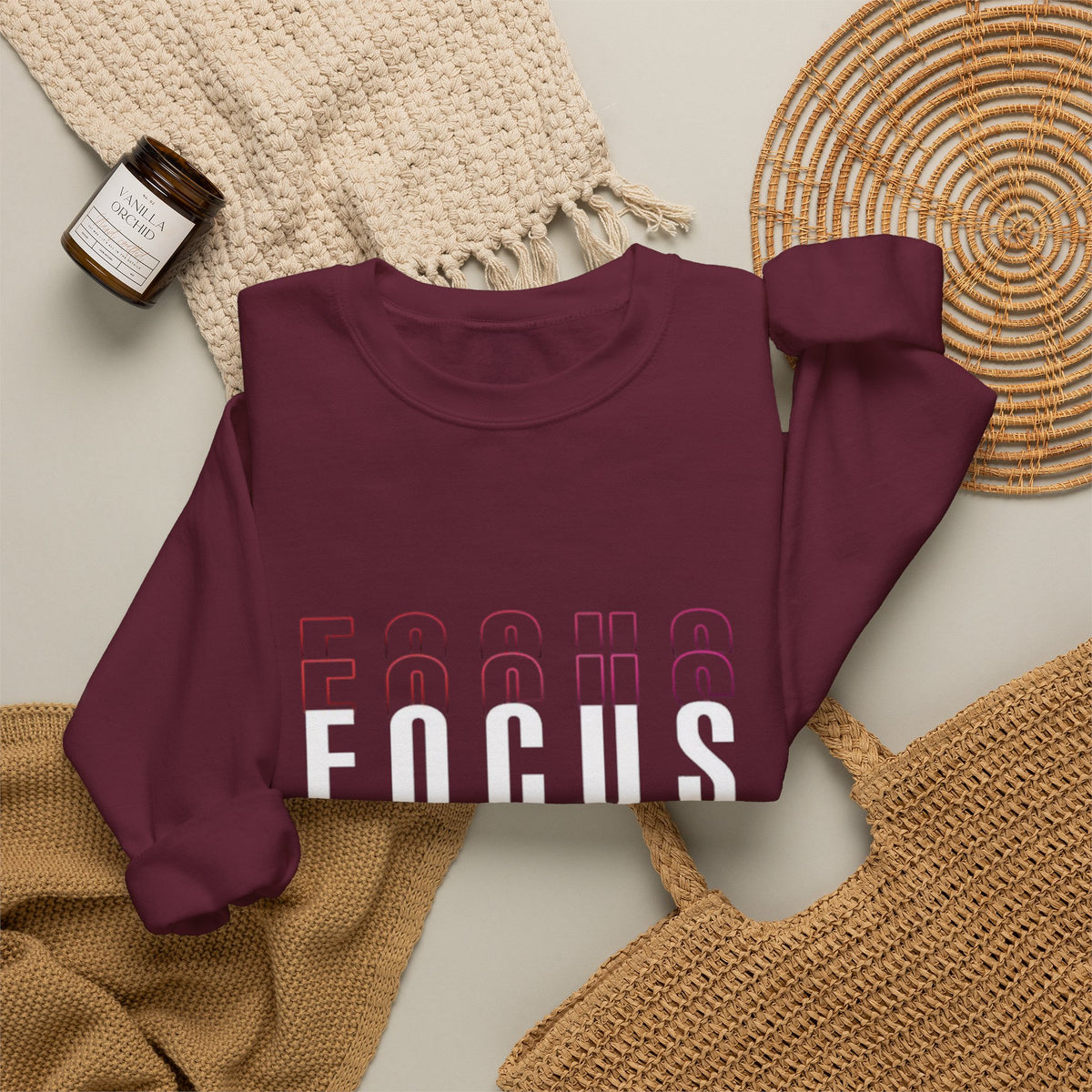 Focus Crewneck Sweatshirt — Motivational Casual Pullover
