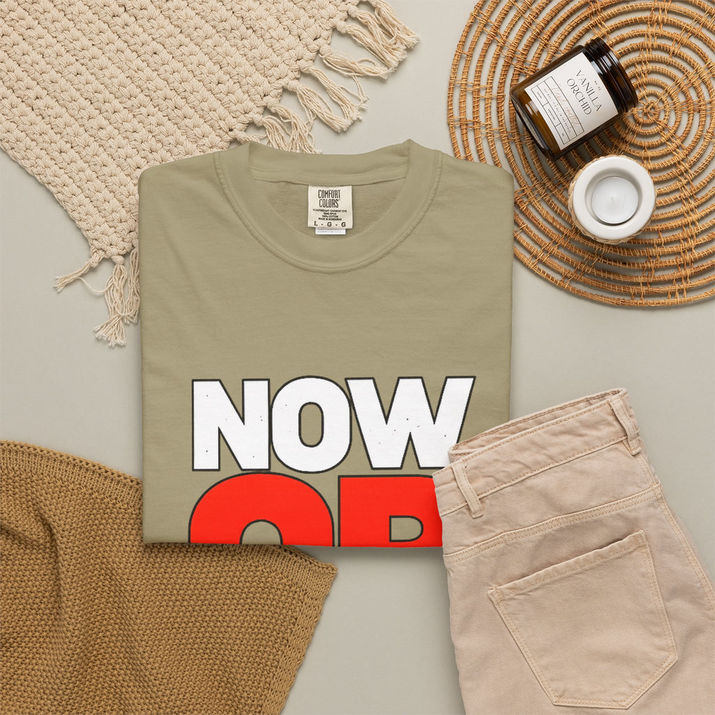 Now Or Never T-Shirt — Motivational Graphic Tee