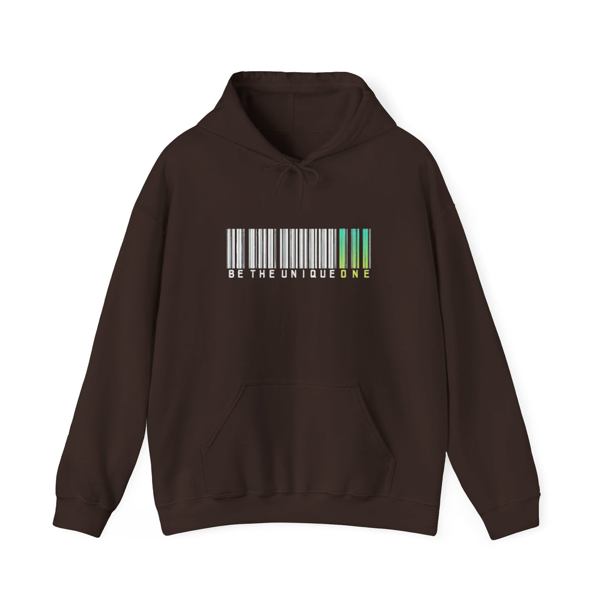 Unique One Barcode Hoodie — "Be the Unique One" Graphic Pullover