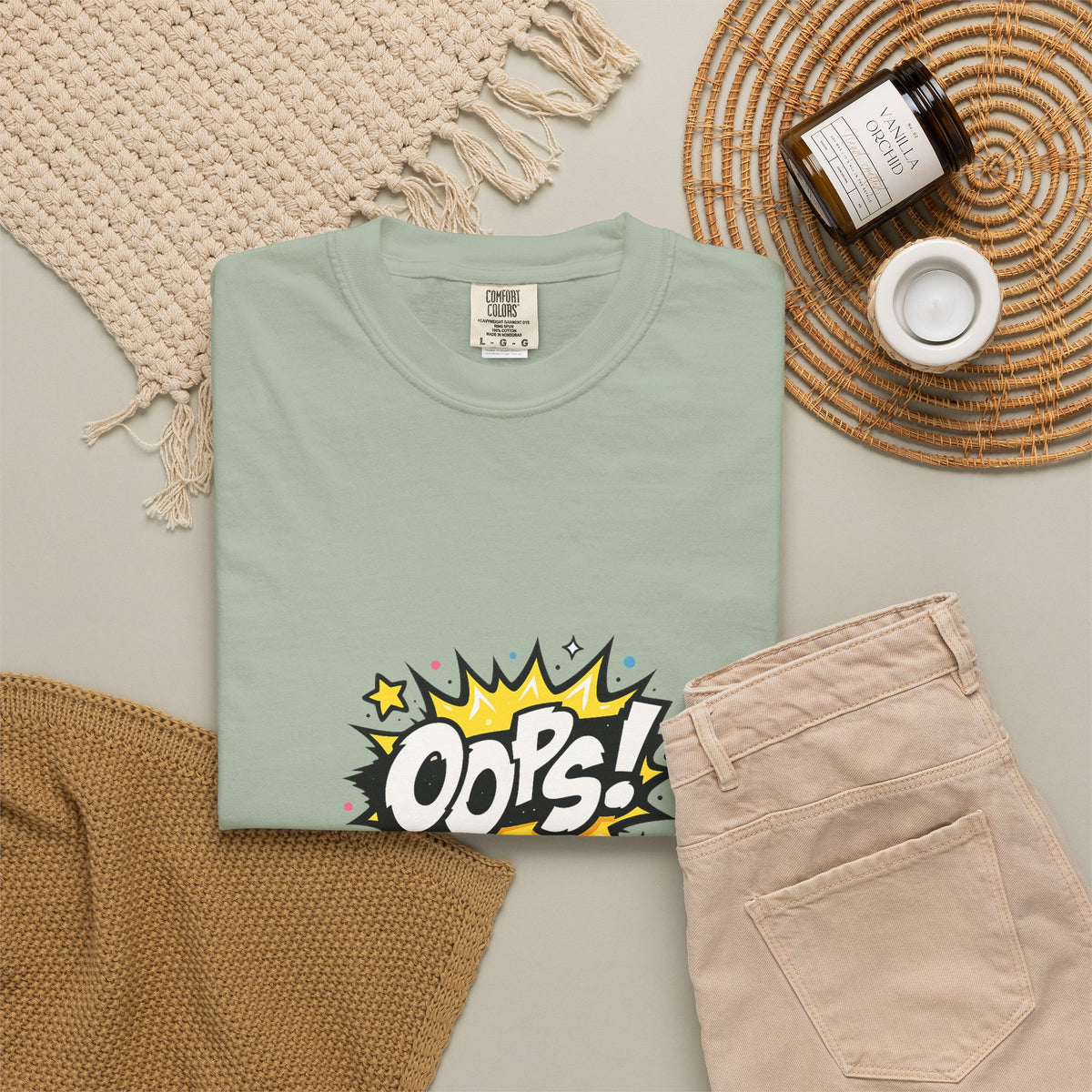 Oops! Comic Graphic T-Shirt — Retro Pop Art Tee
