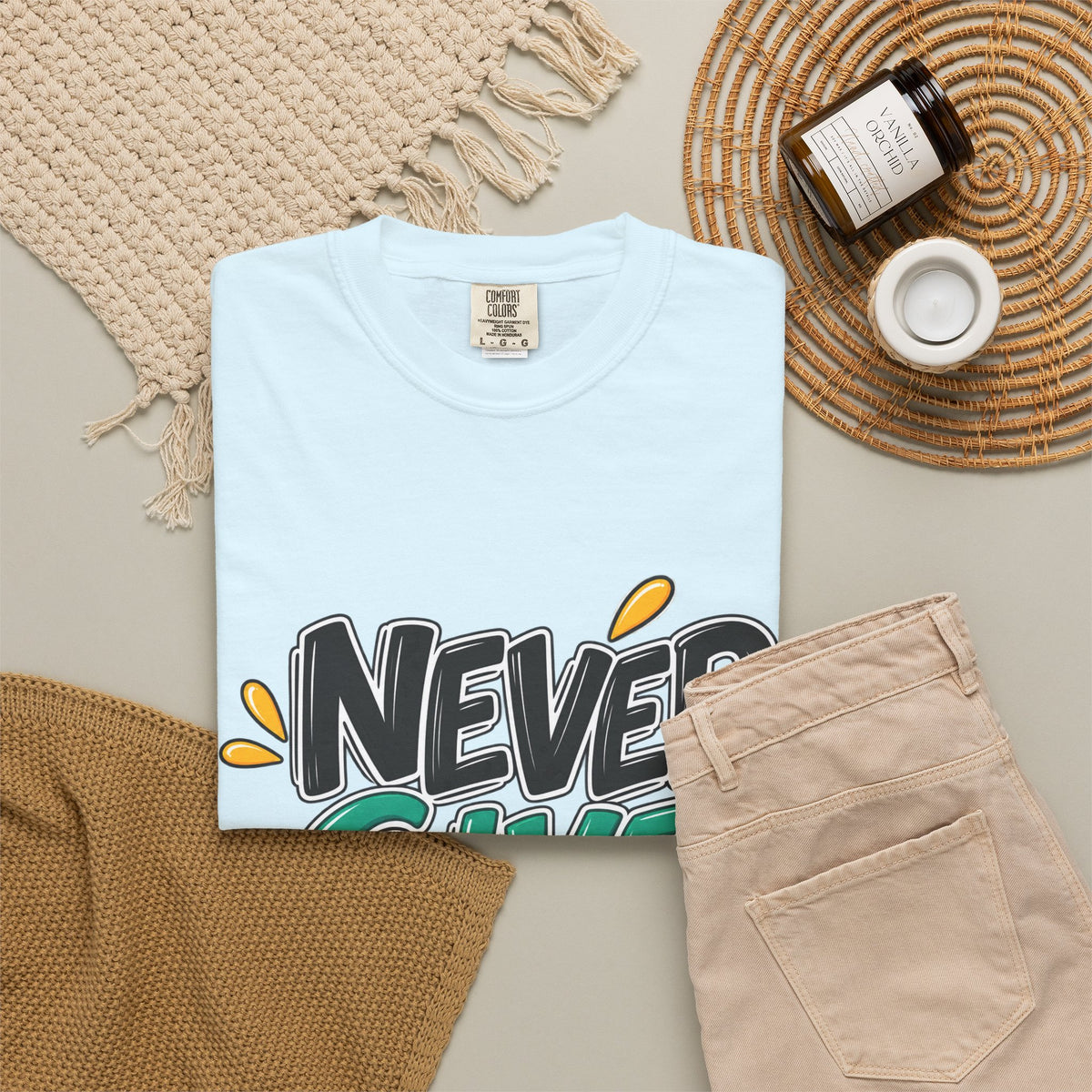 Never Give Up T-Shirt — Motivational Graphic Tee