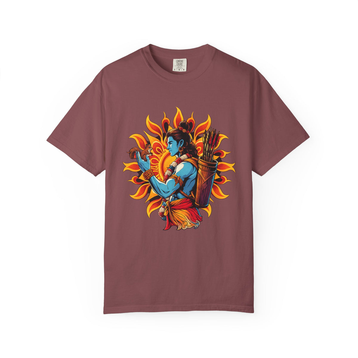 T-Shirt Ram Ji — Mythic Archer Illustration Tee (Sunburst Warrior Graphic)