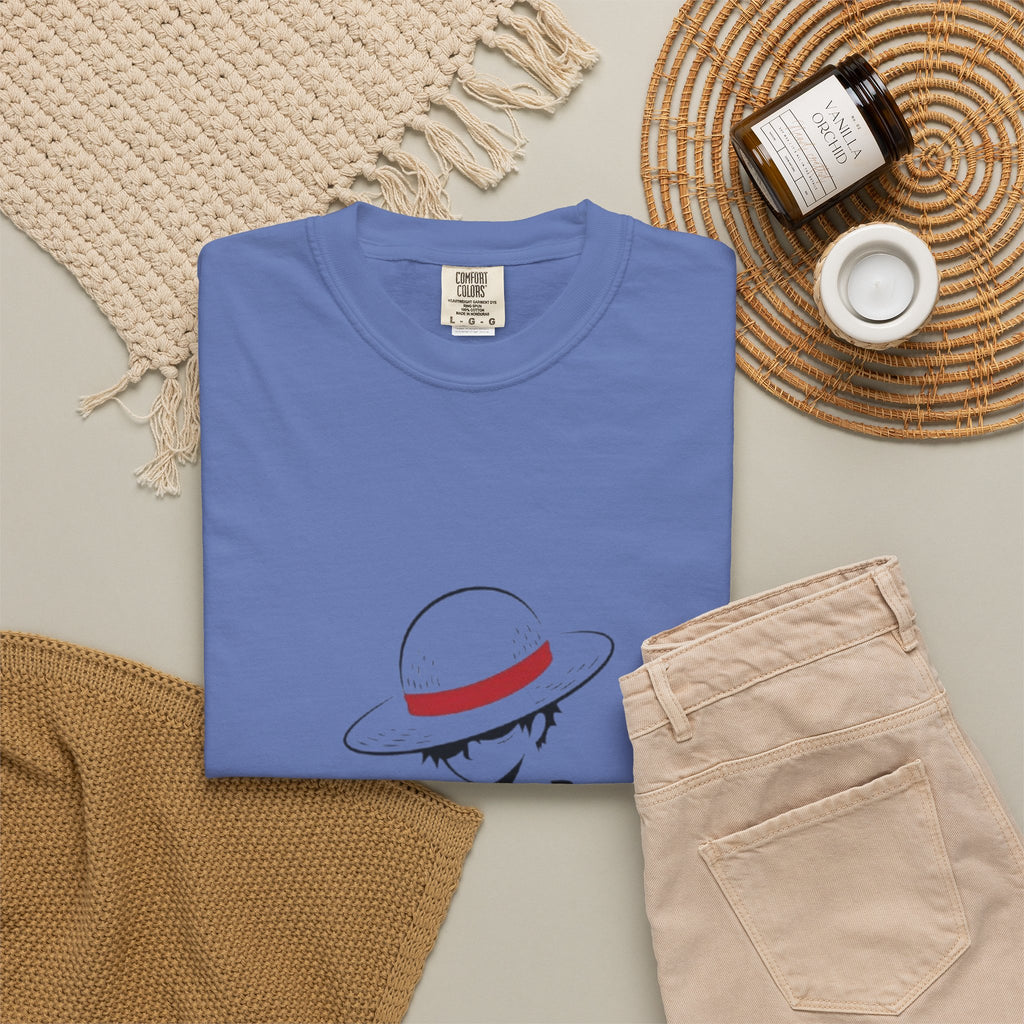 Minimal Straw Hat Silhouette T-Shirt