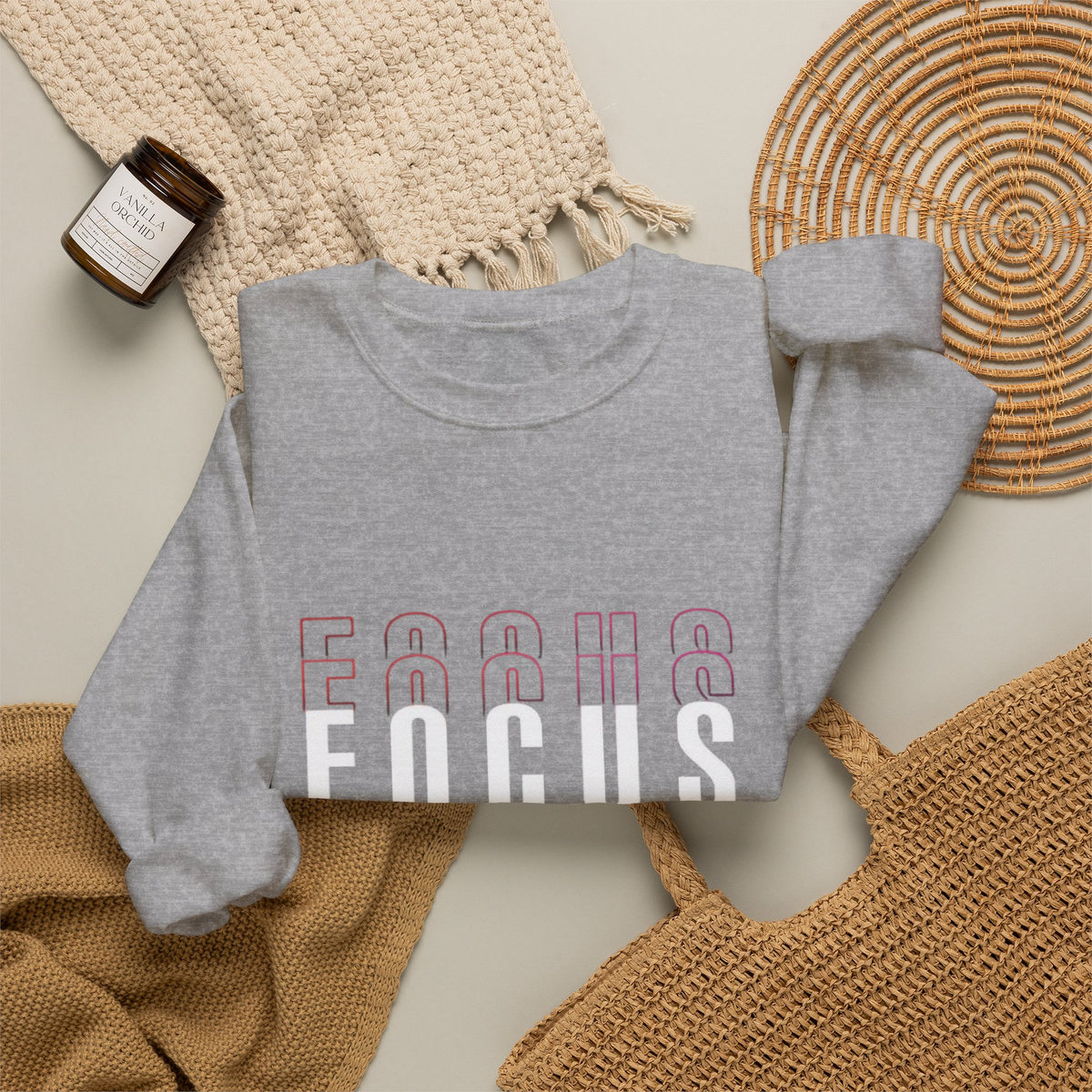 Focus Crewneck Sweatshirt — Motivational Casual Pullover