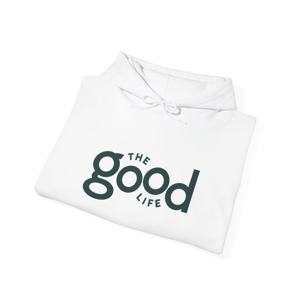 The Good Life Hoodie – Minimal Retro Logo Pullover