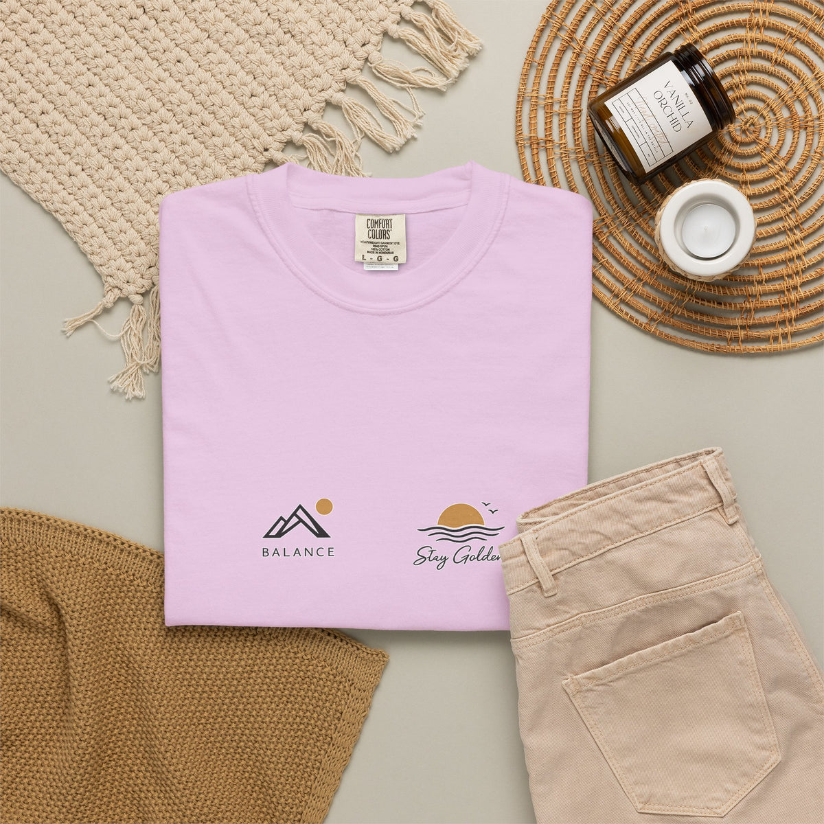 Paradise Club Tee — Minimal Sunset Palm Graphic T-Shirt