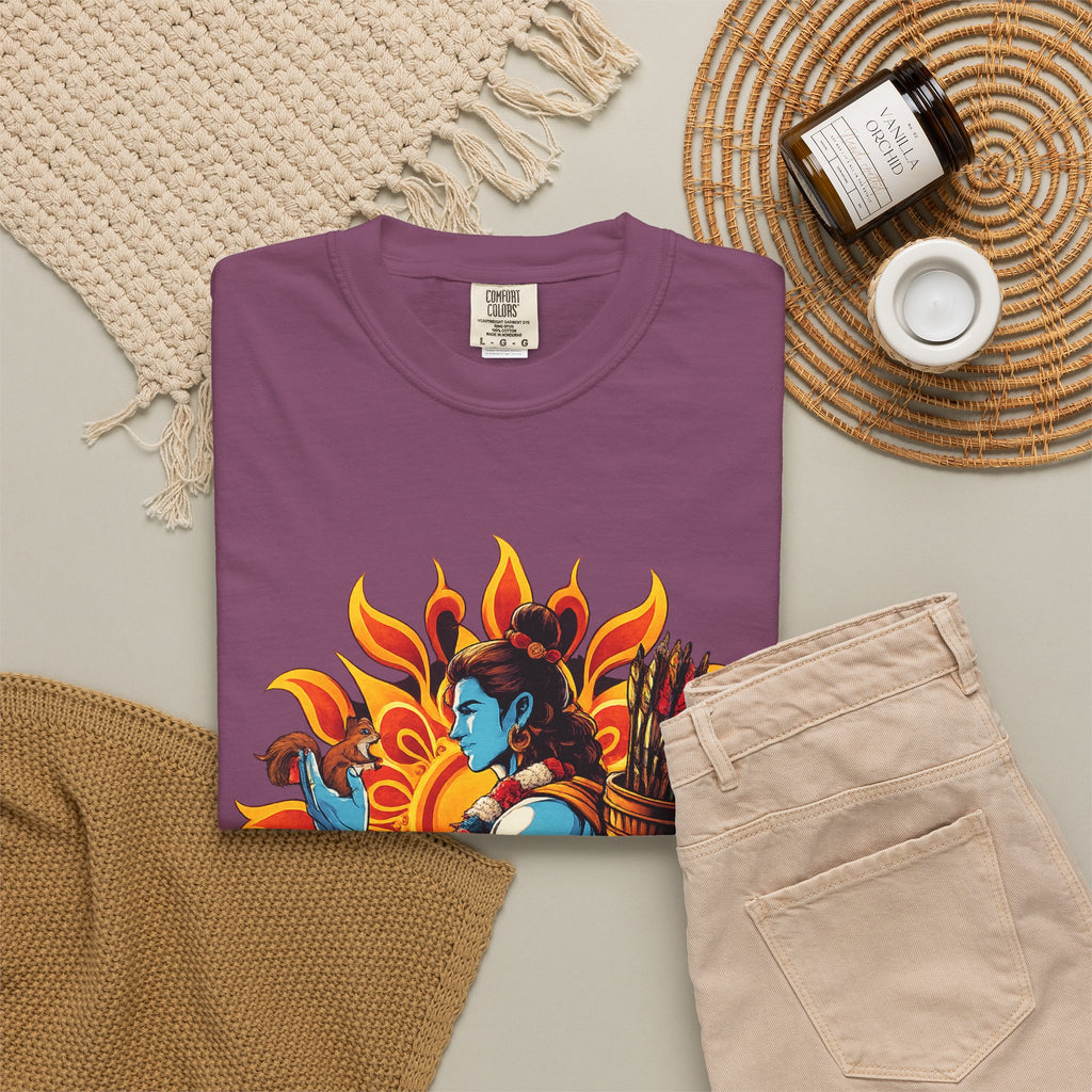 T-Shirt Ram Ji — Mythic Archer Illustration Tee (Sunburst Warrior Graphic)