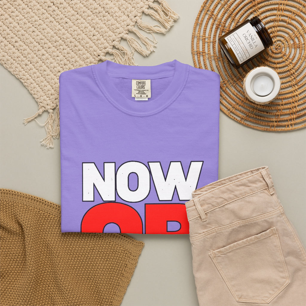 Now Or Never T-Shirt — Motivational Graphic Tee