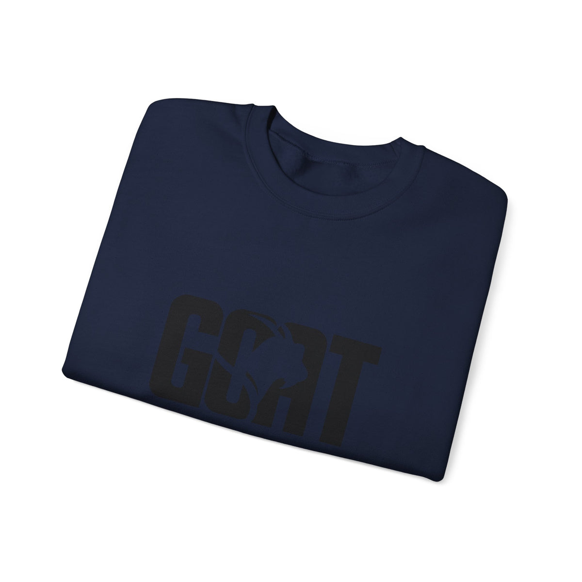 GOAT Graphic Sweatshirt — Athletic "GOAT" Logo Crewneck for Sports Fans