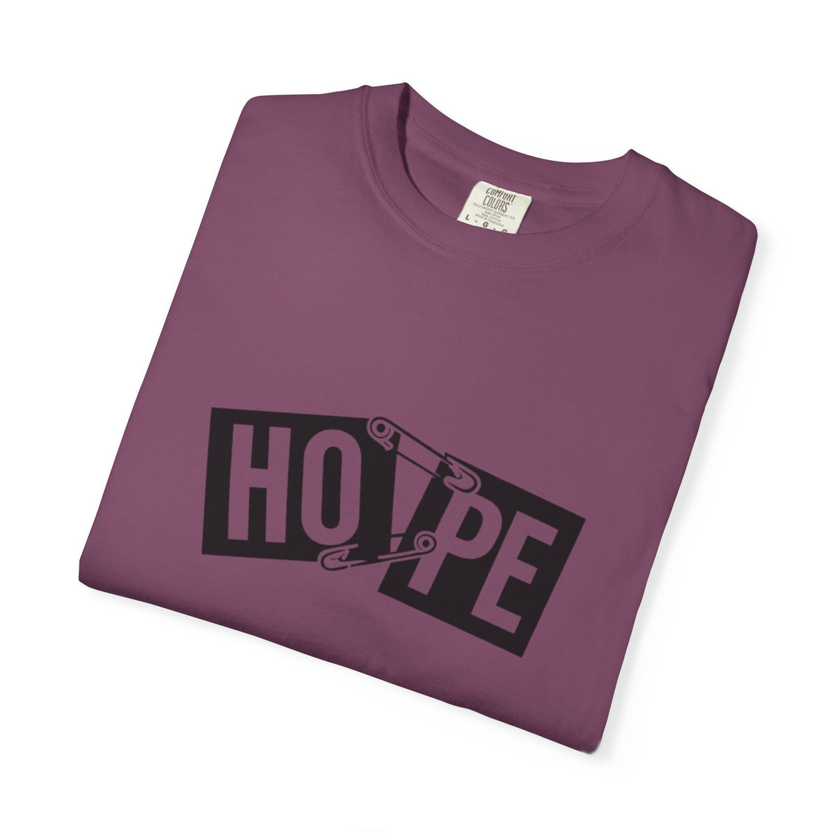 Hope Safety Pin T-Shirt — Graphic 'HOPE' Design