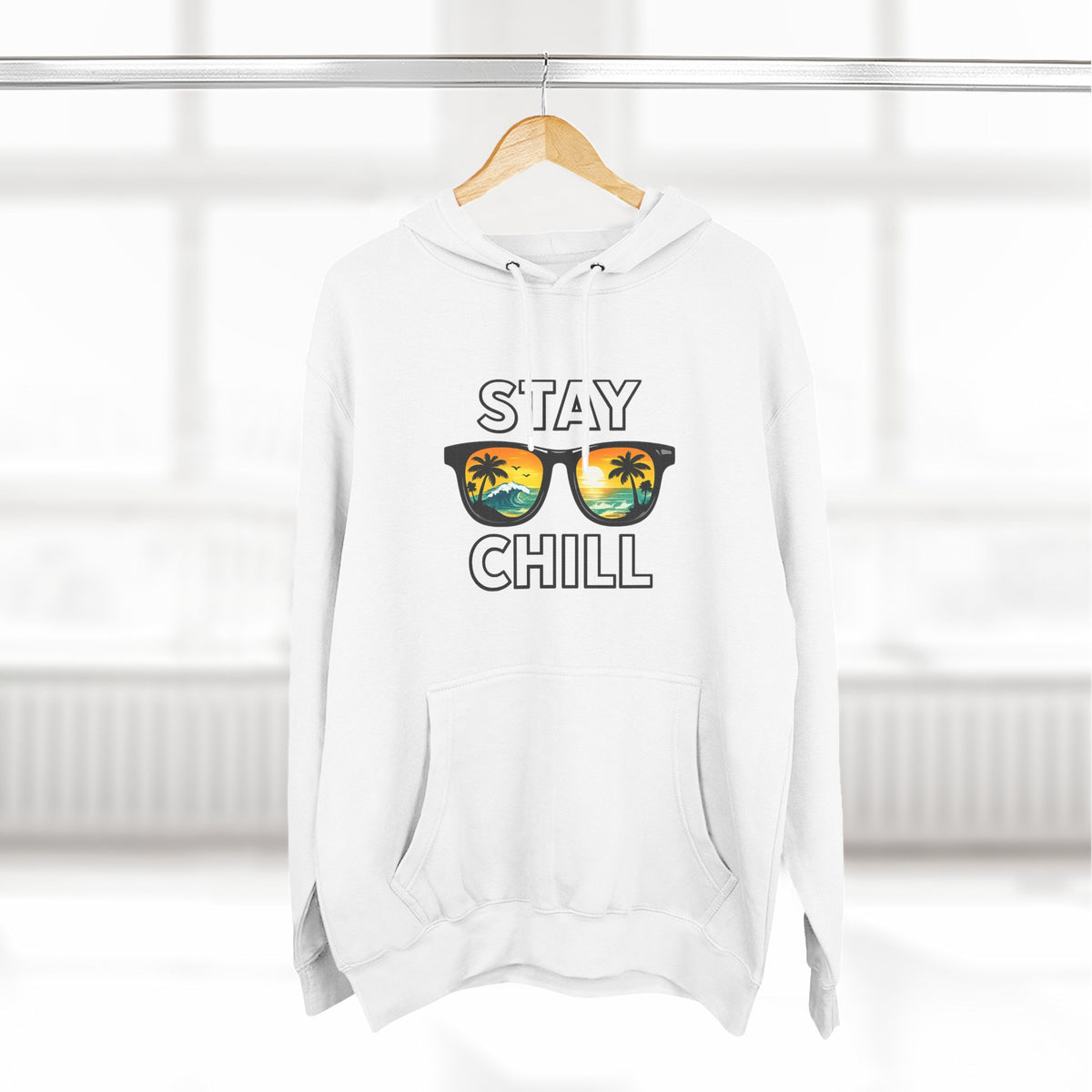 Stay Chill Sunglasses Hoodie — Casual Beach Vibe Pullover