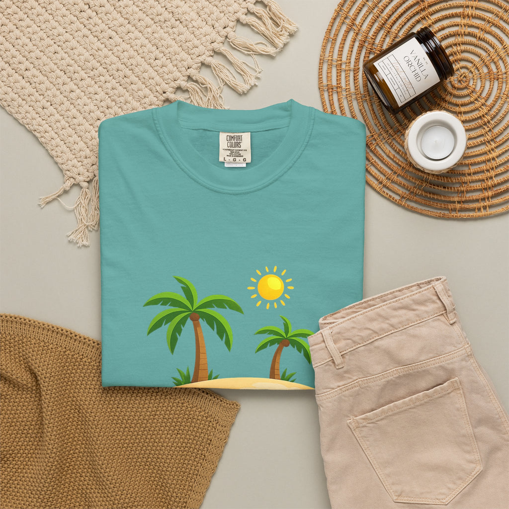 Island Paradise T-Shirt — Tropical Palm Tree Beach Graphic