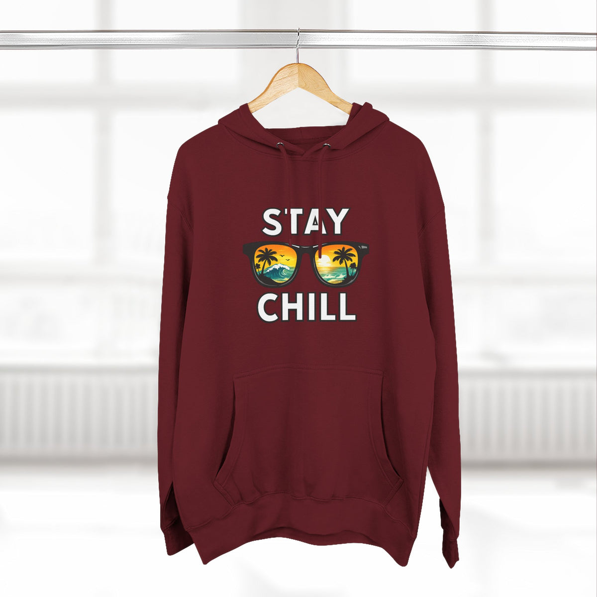 Stay Chill Sunglasses Hoodie — Casual Beach Vibe Pullover