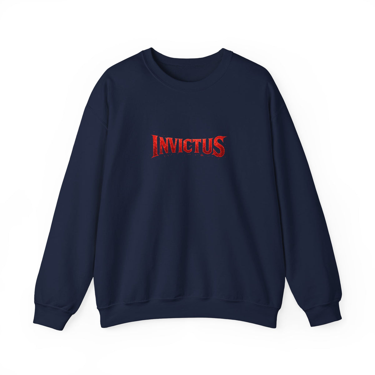 Invictus Crewneck Sweatshirt — Bold Red Script Pullover