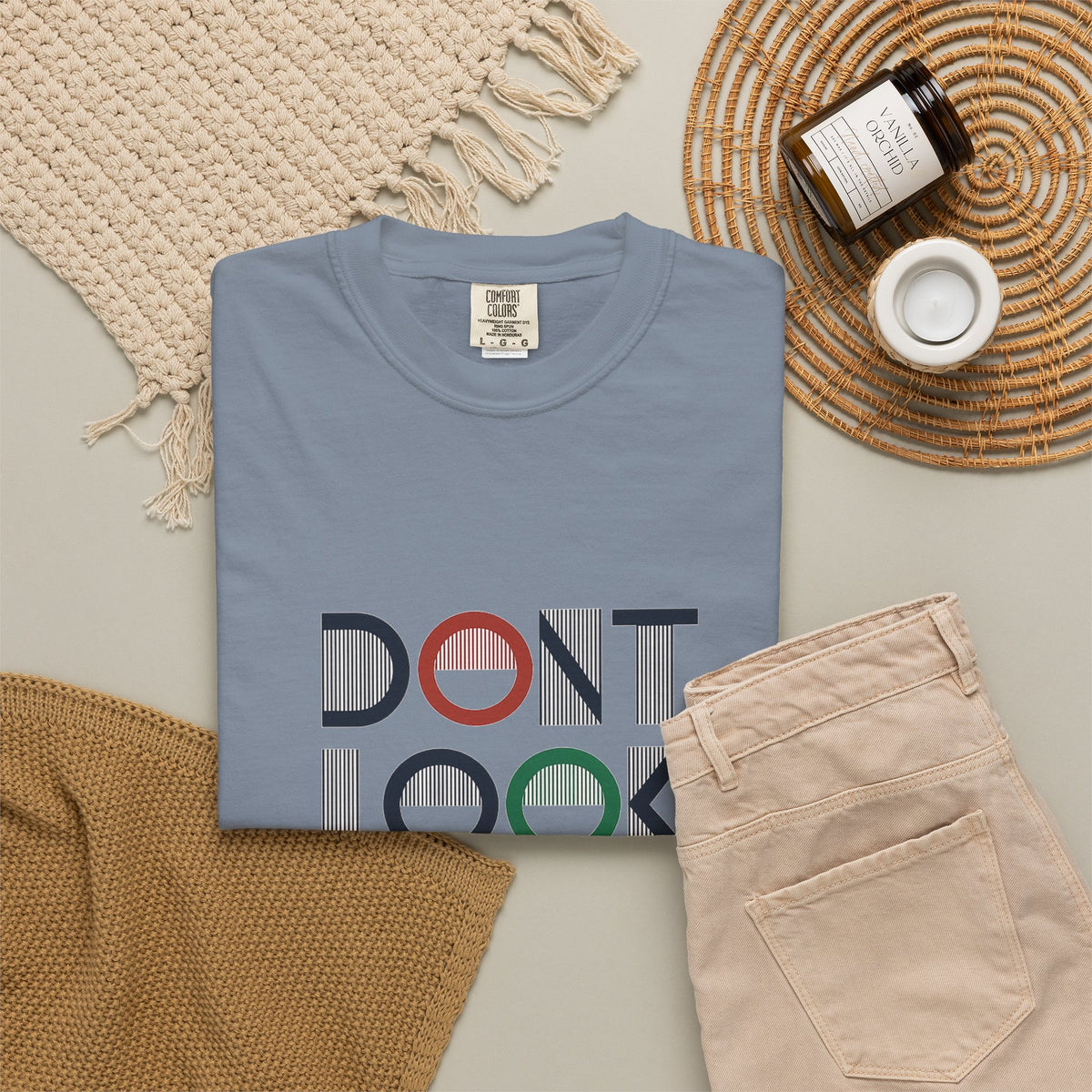 Don't Look Back T-Shirt — Retro Motivational Graphic Tee