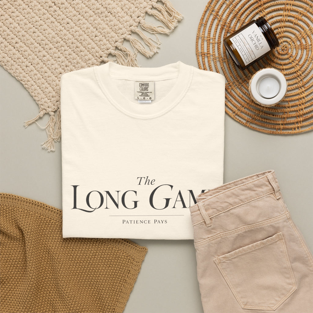 The Long Game T-Shirt — Minimalist Script Tee