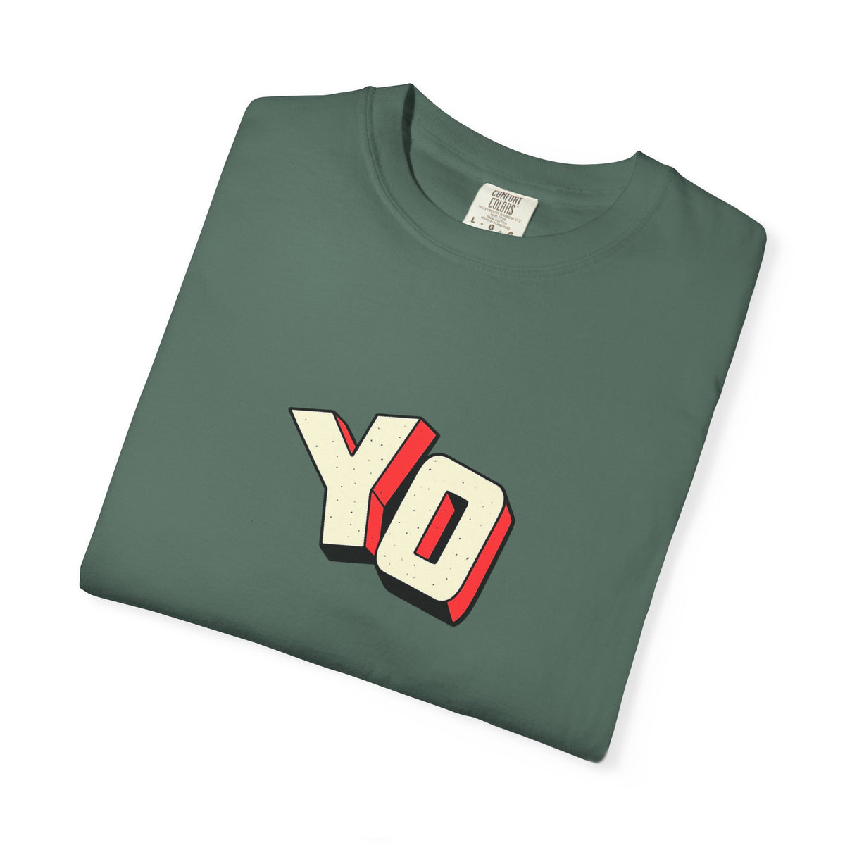 Yo Graphic T-Shirt — Retro 3D Lettering Tee