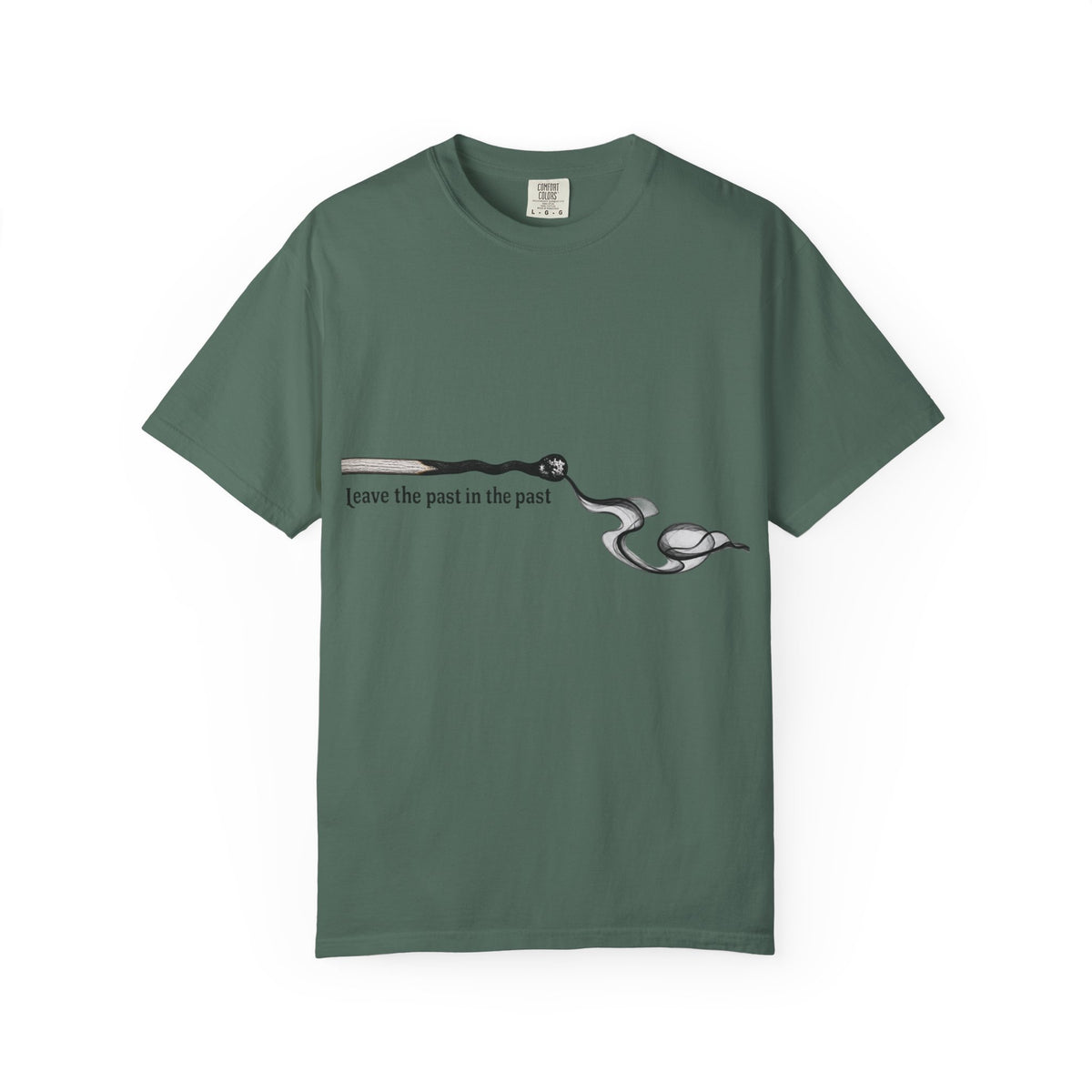 T-Shirt — Minimal Smoking Pipe Graphic “Leave the Past in the Past”