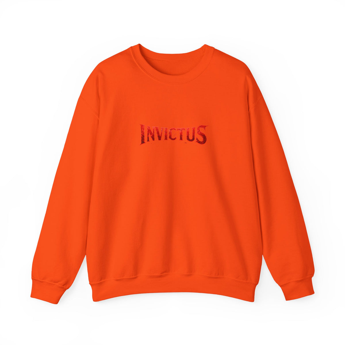 Invictus Crewneck Sweatshirt — Bold Red Script Pullover