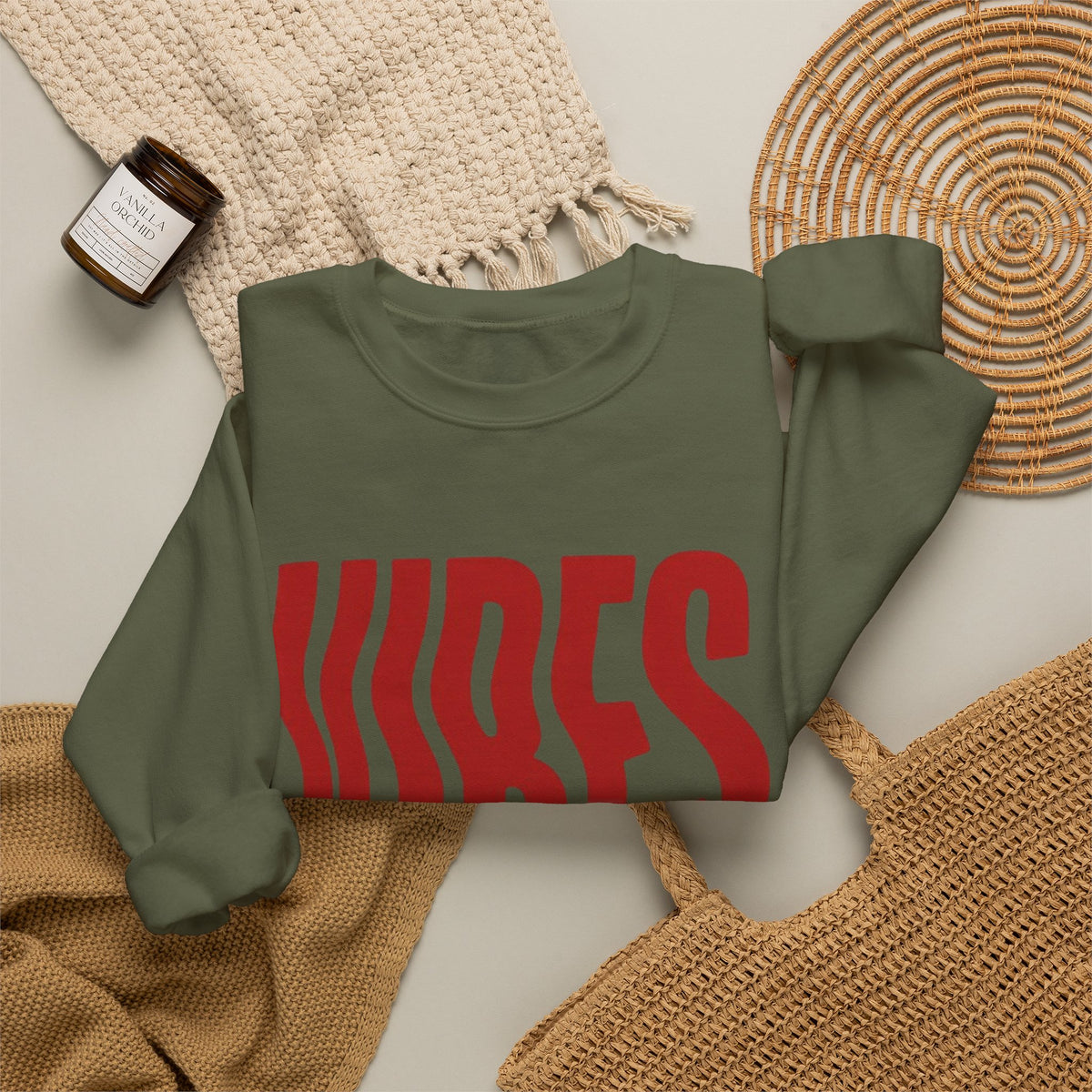 Vibes Distorted Crewneck Sweatshirt