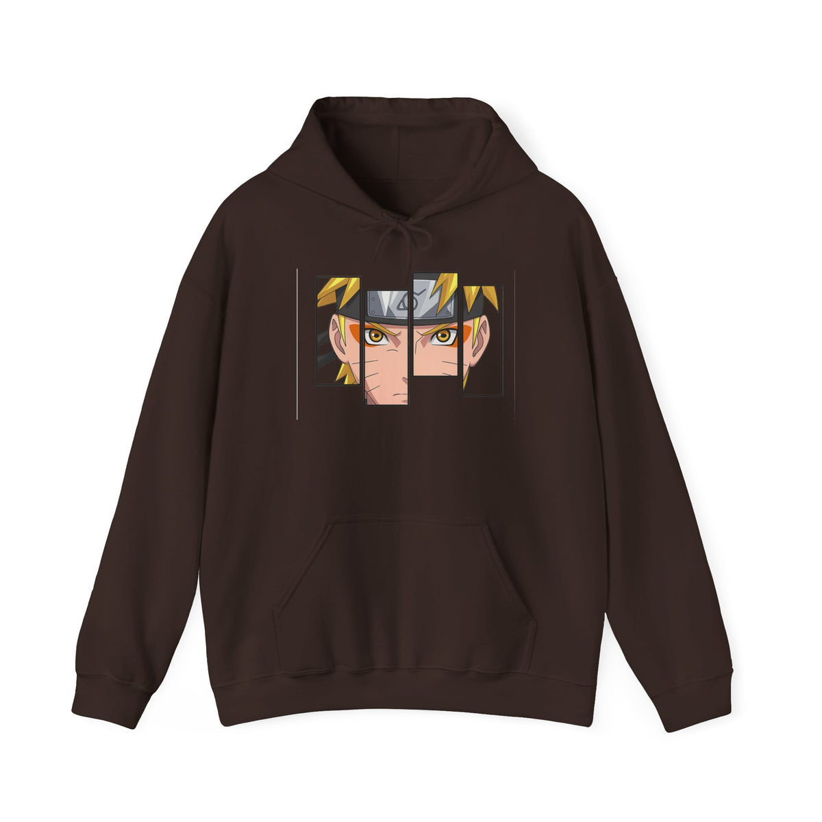 Anime Eyes Split-Panel Hoodie