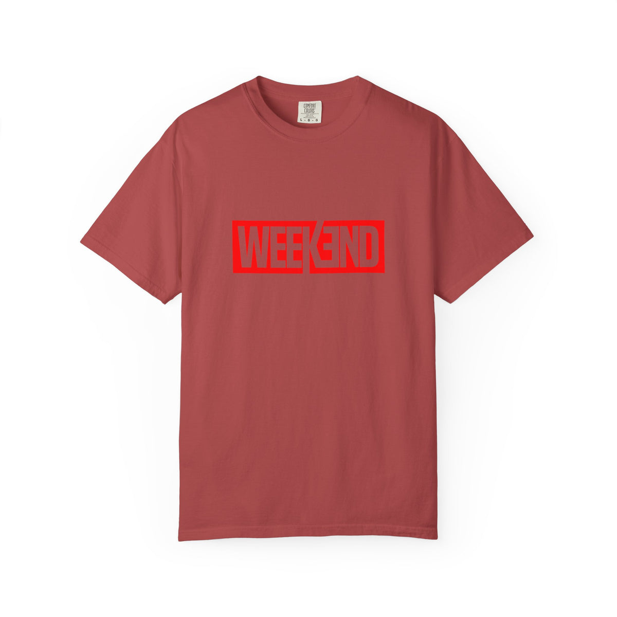 Weekend Box Logo T-Shirt — Retro Red Graphic Tee