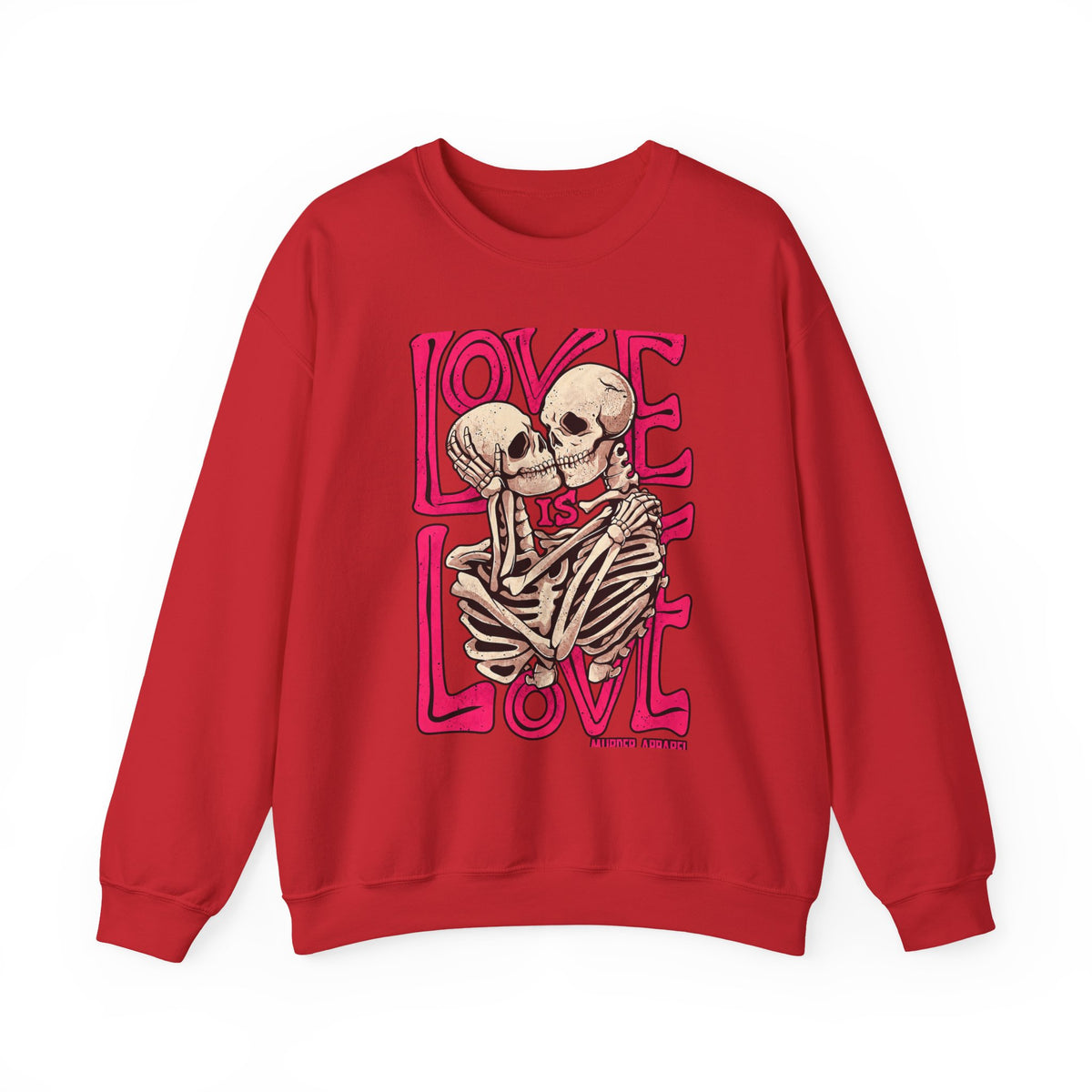 Skeleton Couple 'Love Is Love' Crewneck Sweatshirt
