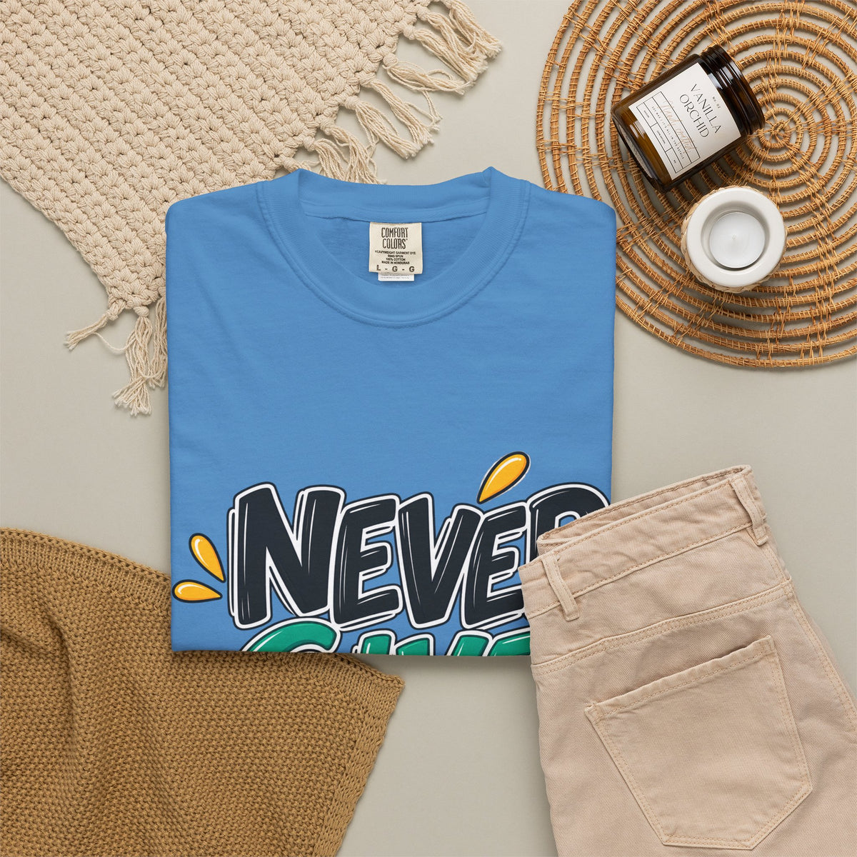 Never Give Up T-Shirt — Motivational Graphic Tee