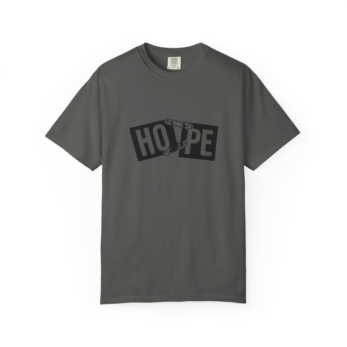Hope Safety Pin T-Shirt — Graphic 'HOPE' Design
