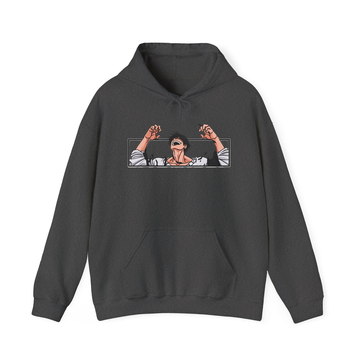 Anime Character Panel Hoodie — Retro Manga Illustration Pullover
