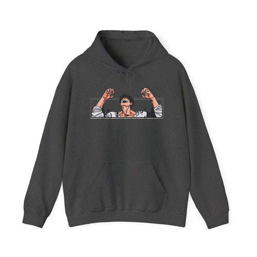 Anime Character Panel Hoodie — Retro Manga Illustration Pullover
