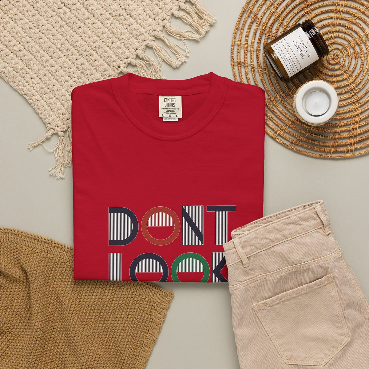 Don't Look Back T-Shirt — Retro Motivational Graphic Tee
