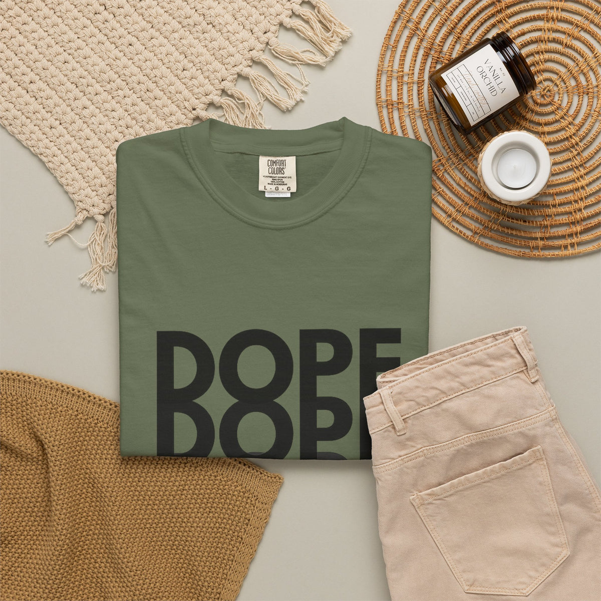 Dope Repeat Graphic T-Shirt — Retro Stacked Typography Tee