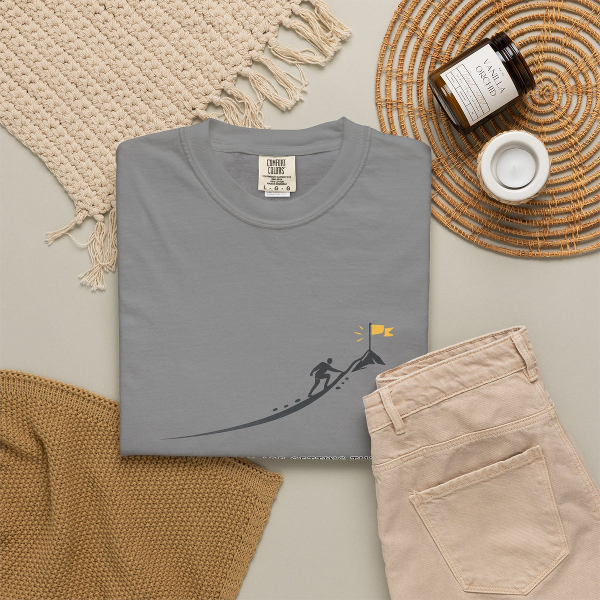 Motivational Climber T-Shirt — "Keep Going, You Are Getting There"