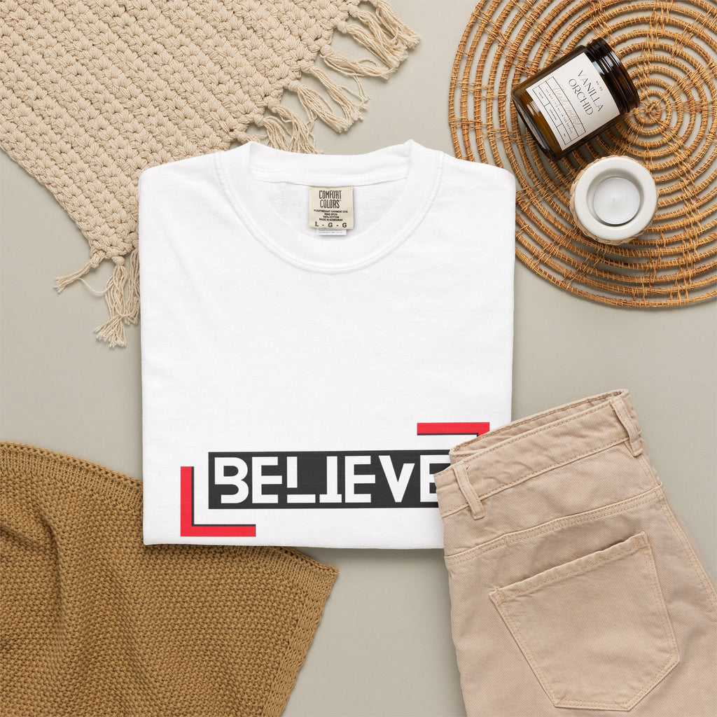 Believe Graphic T-Shirt — Bold Motivational Tee