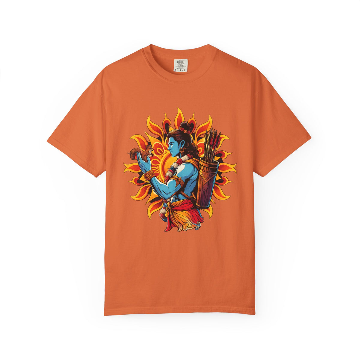 T-Shirt Ram Ji — Mythic Archer Illustration Tee (Sunburst Warrior Graphic)
