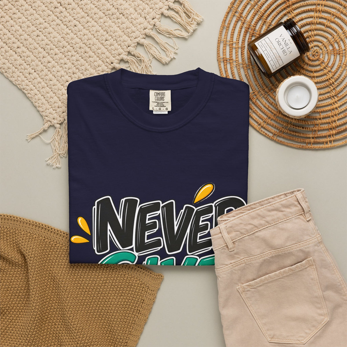 Never Give Up T-Shirt — Motivational Graphic Tee
