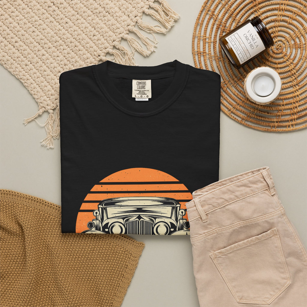 Vintage Car Sunset T-Shirt