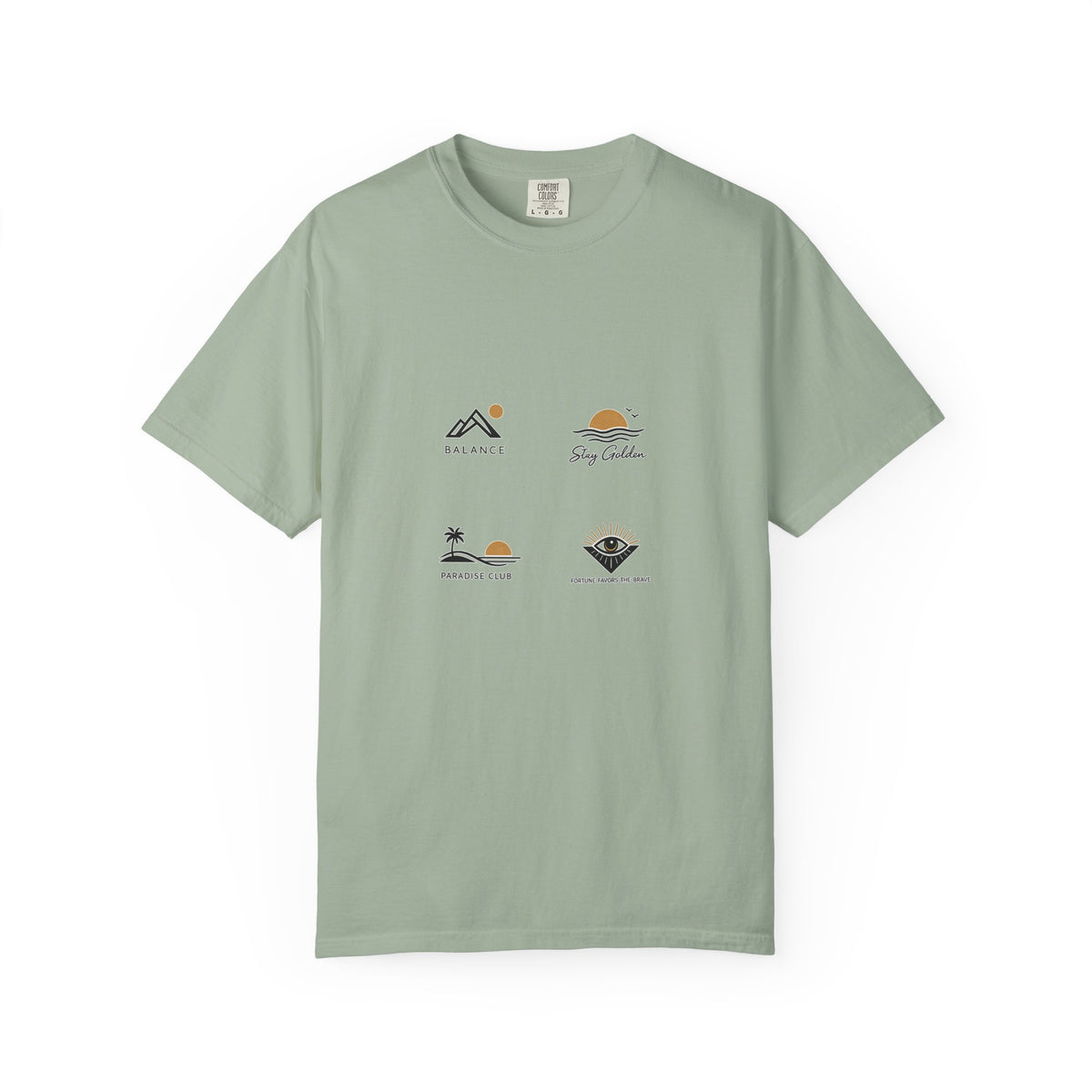 Paradise Club Tee — Minimal Sunset Palm Graphic T-Shirt