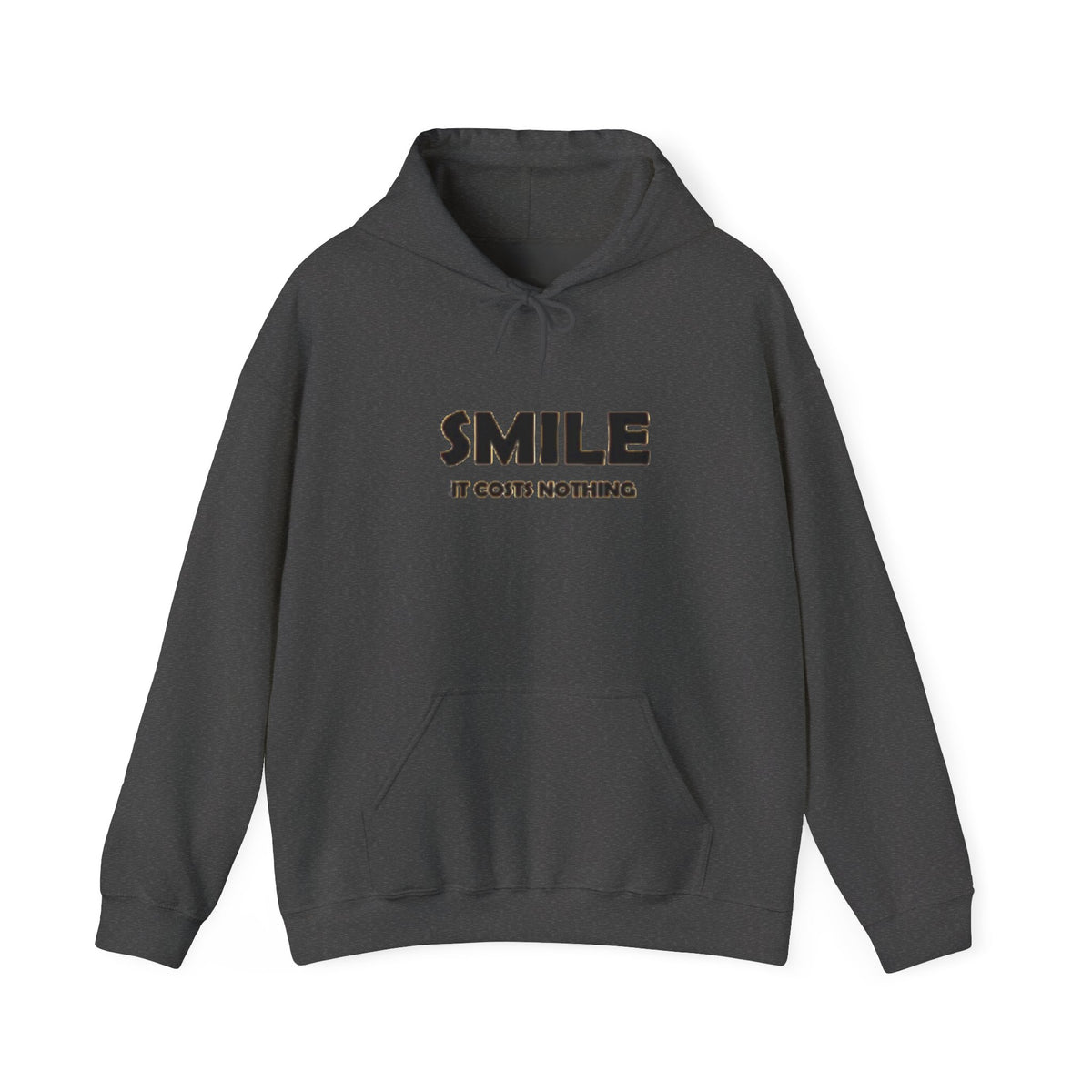 Smile It Costs Nothing Hoodie — Minimalist Positive Message Hooded Sweatshirt