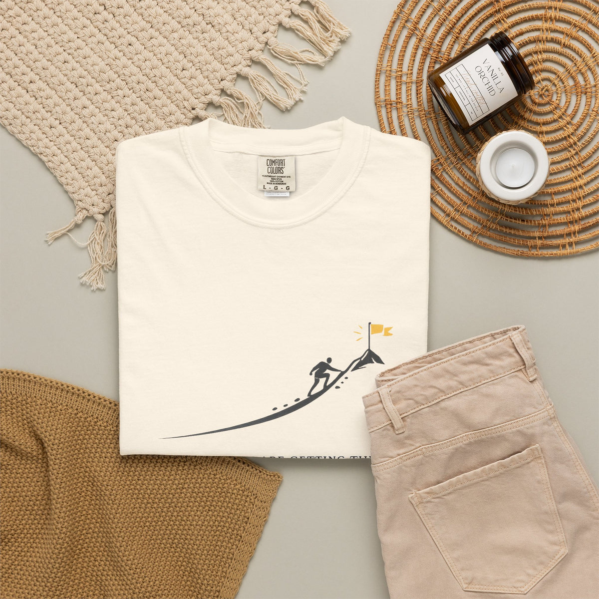 Motivational Climber T-Shirt — "Keep Going, You Are Getting There"