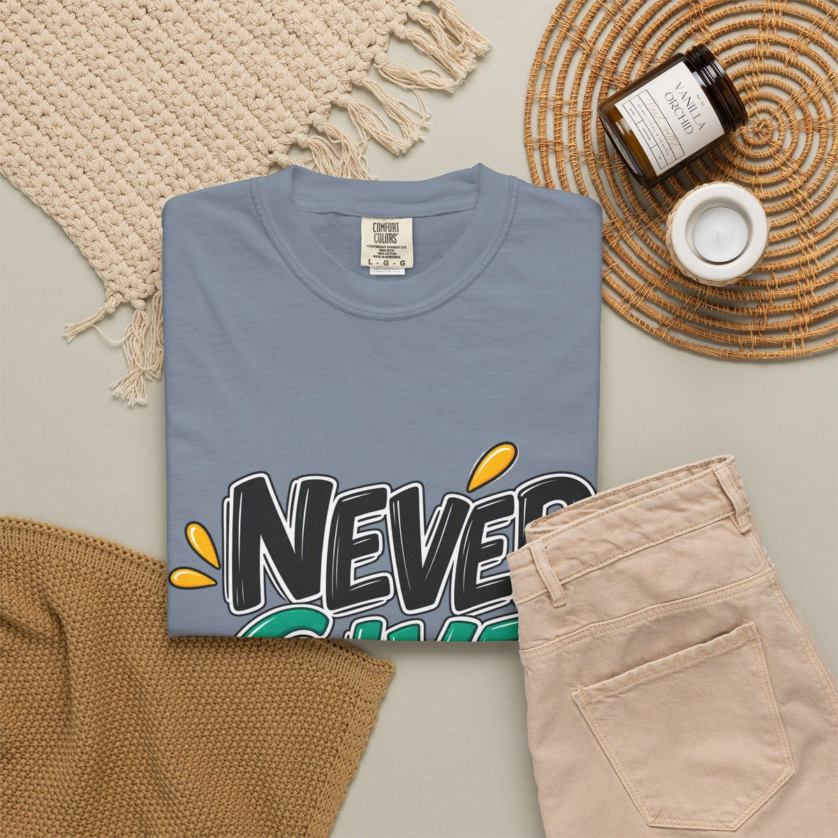 Never Give Up T-Shirt — Motivational Graphic Tee
